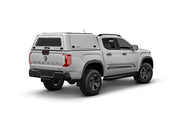 Hard top RSI SmartCap EVOc Commercial per Volkswagen Amarok 2023+ Double Cab, vista posteriore 3/4 lato destro su sfondo bianco
