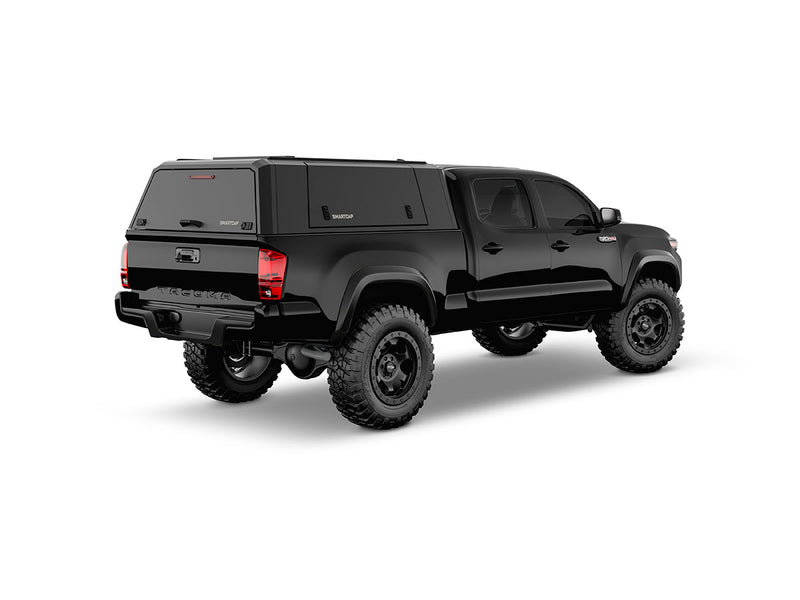 Hard top RSI SmartCap EVOd Defender per Toyota Tacoma 2016–2023 Standard Bed 6', vista posteriore 3/4 lato destro su sfondo bianco
