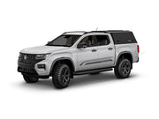 Hard top RSI SmartCap EVOd Defender per Volkswagen Amarok 2023+ Double Cab, vista anteriore 3/4 su sfondo bianco