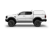 Hard top RSI SmartCap EVOh Hatchback per Ford Ranger 2023+ Double Cab, vista laterale su sfondo bianco