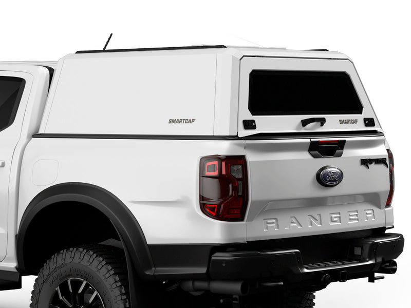 Hard top RSI SmartCap EVOh Hatchback per Ford Ranger 2023+ Double Cab, vista posteriore 3/4 ravvicinata