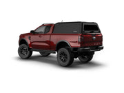 Hard top RSI SmartCap EVOh Hatchback per Ford Ranger 2023+ Extra Cab, vista posteriore 3/4 su sfondo bianco
