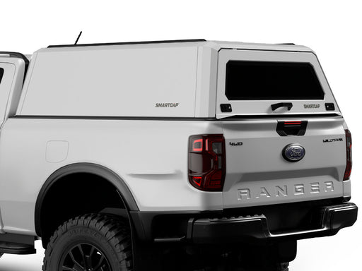 Hard top RSI SmartCap EVOh Hatchback per Ford Ranger 2023+ Extra Cab, vista posteriore 3/4 ravvicinata