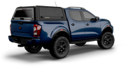 Hard top RSI SmartCap EVOs Sport su Nissan Navara, vista posteriore 3/4 su sfondo bianco
