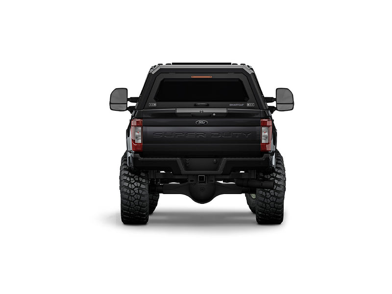 Hard top RSI SmartCap EVOs Sport per Ford F-250 / F-350 Super Duty 2017–2022, vista posteriore su sfondo bianco