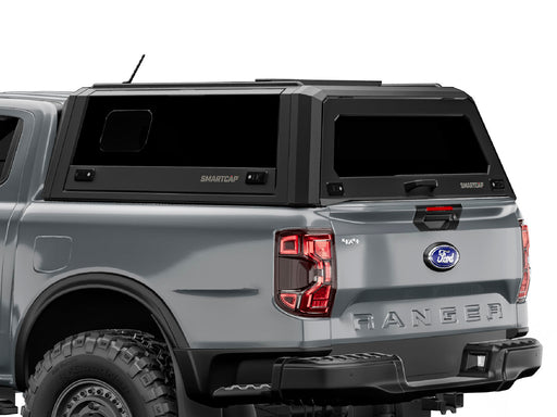 Hard top RSI SmartCap EVOs Sport per Ford Ranger 2023+ Extra Cab, vista posteriore 3/4 ravvicinata