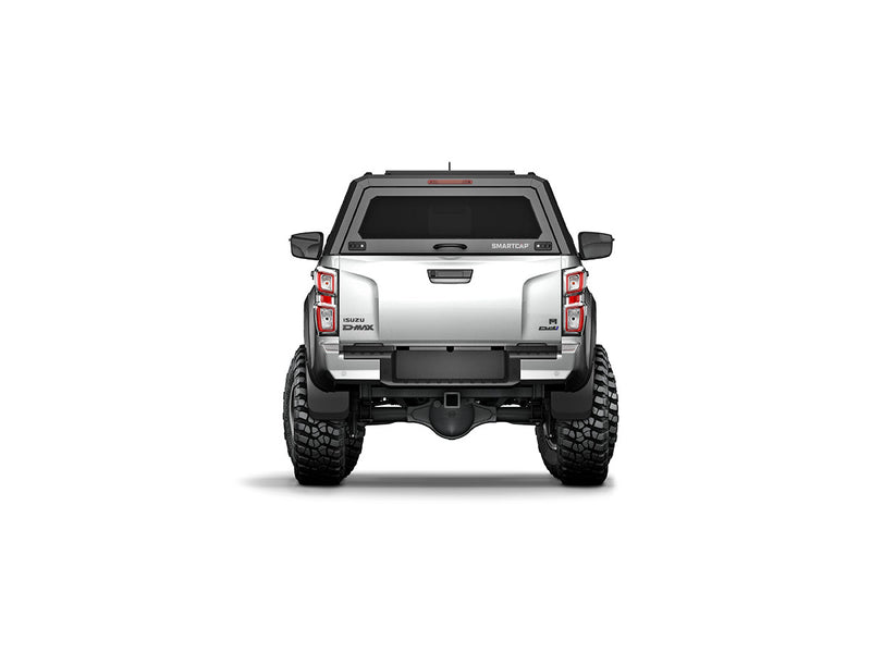 Hard top RSI SmartCap EVOs Sport per Isuzu D-Max 2020+ Double Cab, vista posteriore su sfondo bianco