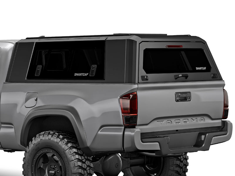 Hard top RSI SmartCap EVOs Sport per Toyota Tacoma 2016–2023 Standard Bed 6', vista posteriore 3/4 ravvicinata