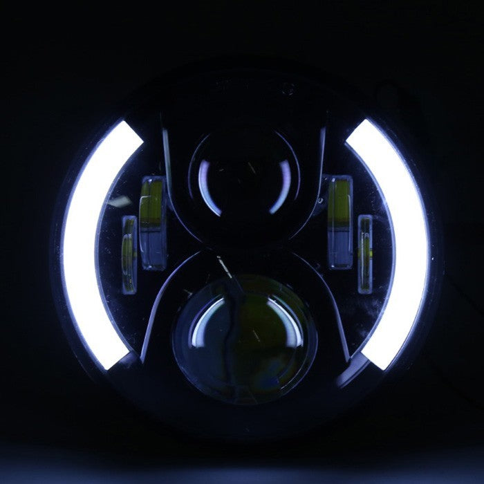 FARO A LED ANTERIORE MOTO/AUTO  (abbagliante e anabbagliante - 7 pollici)