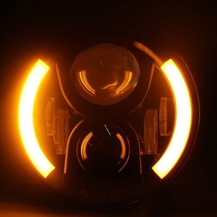 FARO A LED ANTERIORE MOTO/AUTO  (abbagliante e anabbagliante - 7 pollici)