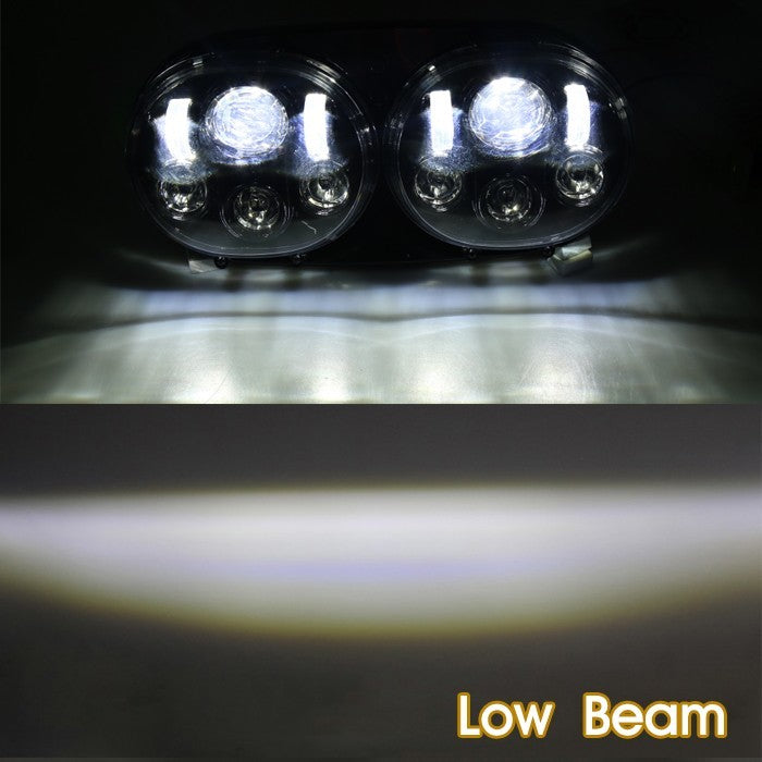 DOPPIO FARO A LED ANTERIORE 7" per il 2004 ~ 2013 Harley Davidson Road Glide