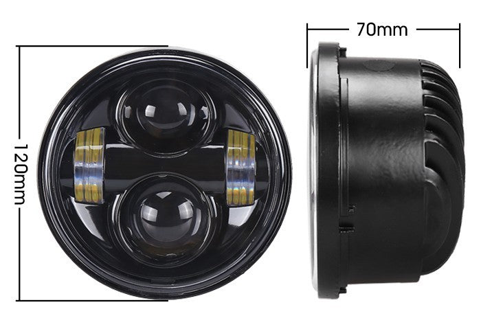 FARO A LED ANTERIORE MOTO ( HARLEY-DAVIDSON -  4.65 pollici  / Motorcycle Headlamps)