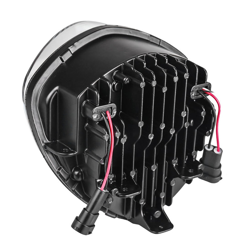 FARO A LED  ANTERIORE POLARIS VICTORY MOTO CON ANGEL EYE - VEGAS - CROMATO -