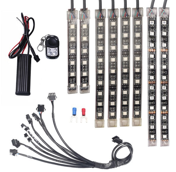 STRISCE A LED LUMINOSE PER Moto/AUTO RGB 5050SMD