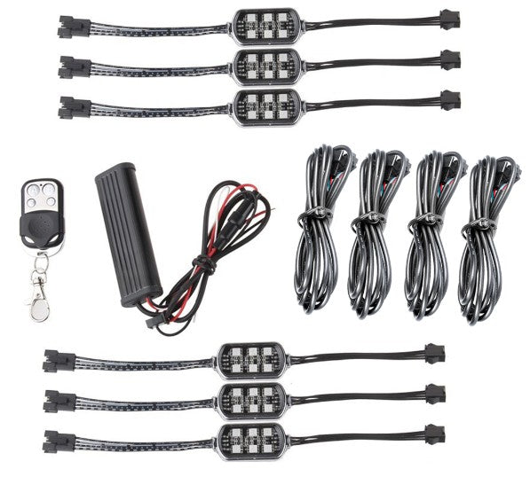 MULTICOLOR IMPERMEABILI A BARRA ILLUMINANTE  A LED DOPPIA FILA  OSRAM - 60W -PER AUTO/MOTO/CAMION CON RGB