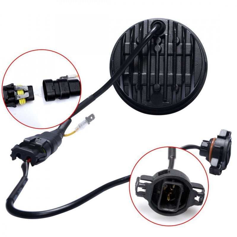 SET FARETTI A LED ANTERIORI MOTO PER NEBBIA HARLEY DAVIDSON 4.5' CON HALO - 30W