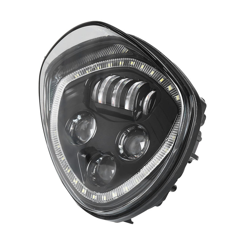 NUOVO DESIGN FARO A LED ANTERIORE  POLARIS VICTORY MOTO CON ANGEL EYE - VEGAS
