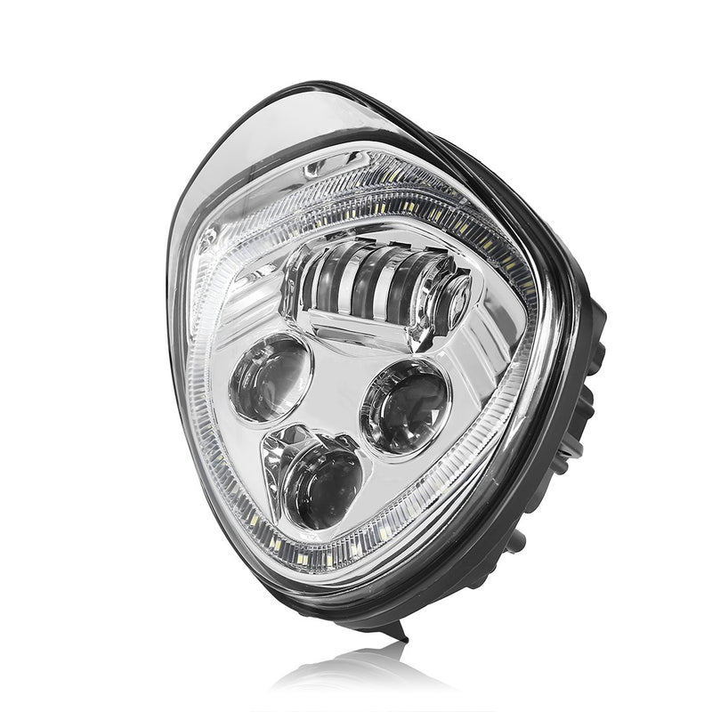 NUOVO DESIGN FARO A LED ANTERIORE  POLARIS VICTORY MOTO CON ANGEL EYE - VEGAS