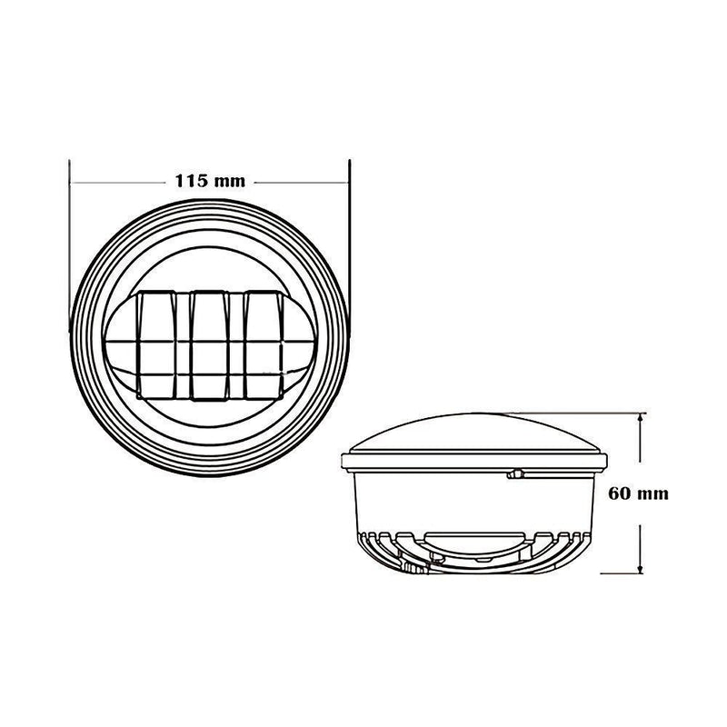 FARO ALED ANTERIORE MOTO PER NEBBIA HARLEY DAVIDSON 4.5' CON HALO - 30W