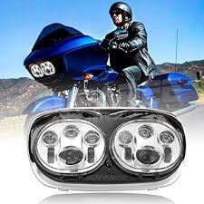 DOPPIO FARO ANTERIORE LED 7" per il 2004 ~ 2013 Harley Davidson Road Glide
