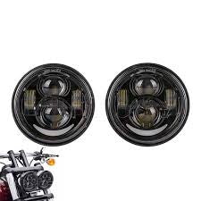 SET FARETTI A LED ANTERIORI  DA 4,65" - PER FAT BOB  - NERO -