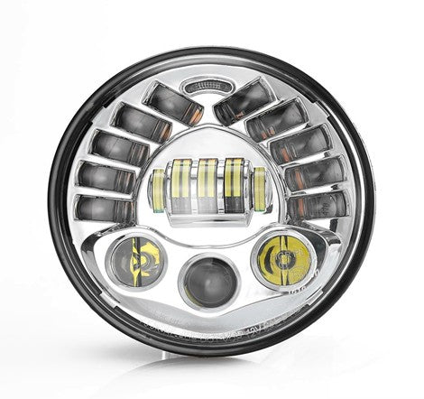 FARO LED ANTERIORE 7" CON SENSORE GRAVITAZIONALE - CROMATO -