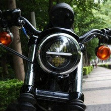 FARO LED ANTERIORE 7" BIG HOUSING - CROMATO