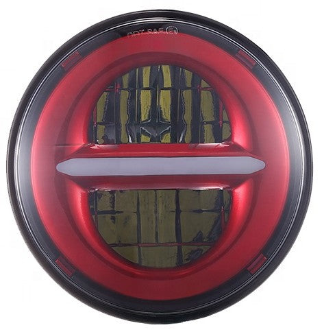 FARO LED ANTERIORE  7" - BIG HOUSING - ROSSO