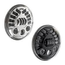 FARO LED 5,75" ANTERIORE con Gravity Sensor  per motocicletta - SFONDO CROMATO -