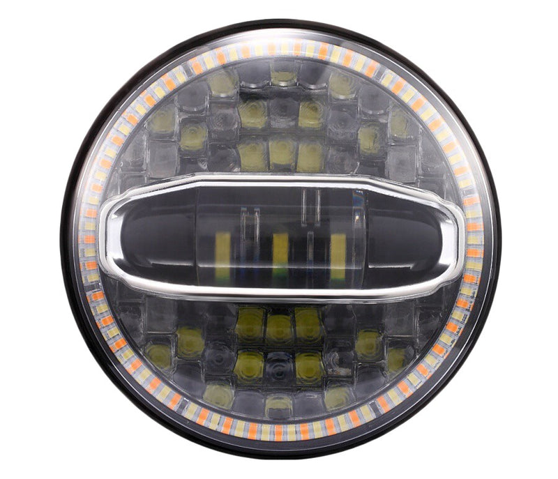 FARO LED "HENRY" 7 POLLICI OTTICA RIFLETTENTE DRL E HALO