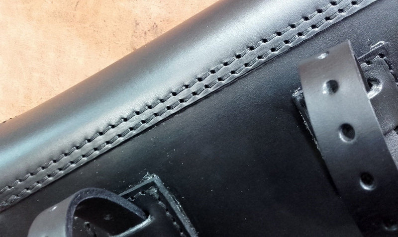 BORSA "PACH" CHOPPERS LATERALE IN CUOIO - COLOR CUOIO - TELAIO SOFTAIL -