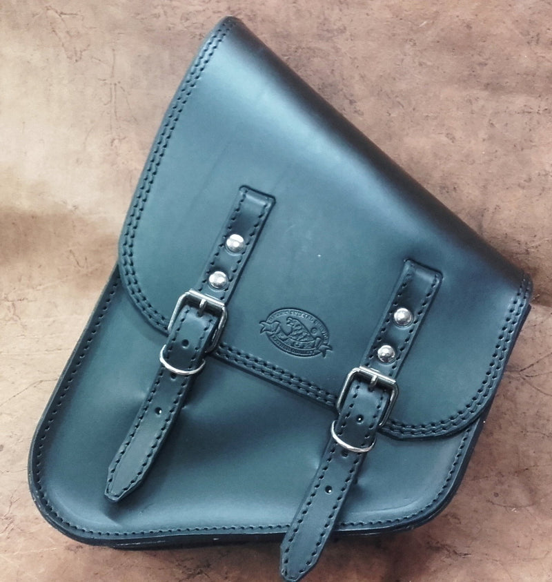 BORSA "PACH" CHOPPERS LATERALE IN CUOIO NATURALE - TELAIO SOFTAIL -