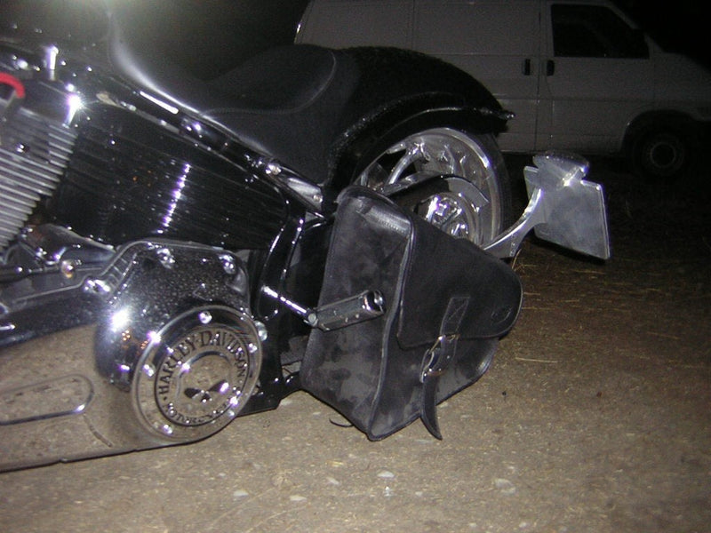 BORSA "PACH" CHOPPERS IN CUOIO DI TORO - PER MOTO HD -