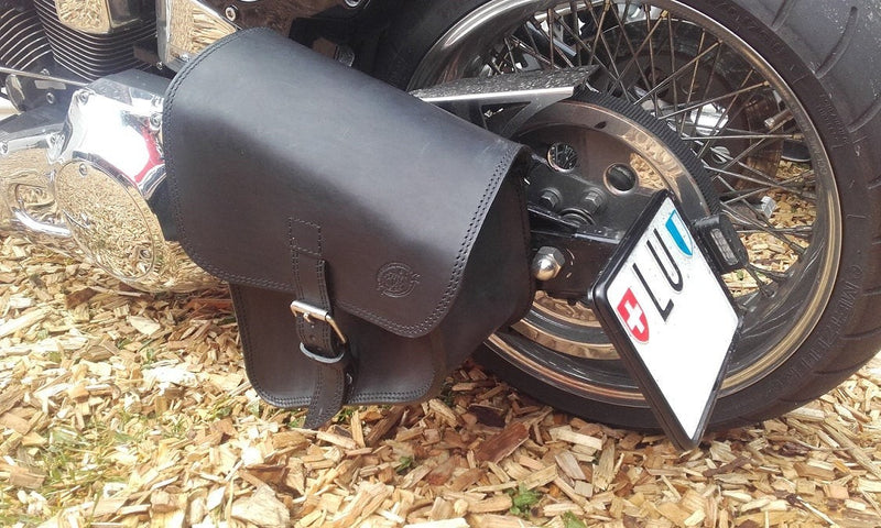 BORSA "PACH" CHOPPERS IN CUOIO DI TORO - MARRONE INVECCHIATO