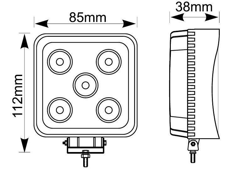 FARETTO LED 15W PER JEEP WRANGLER
