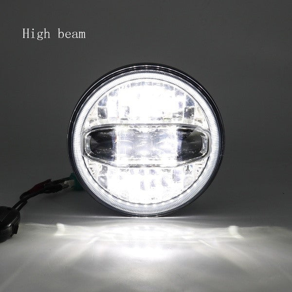 FARO LED "HENRY" 7 POLLICI OTTICA RIFLETTENTE DRL E HALO