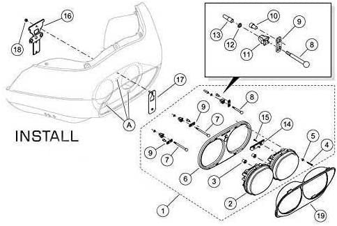 DOPPIO FARO A LED ANTERIORE PER HARLEY DAVIDSON ROAD GLIDE 2004-2013