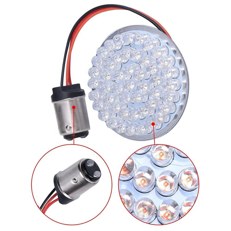 INSERTO A DISCO PER FRECCE LED HD CON HALO BIANCA ATTACCO 1157-DOPPIO FILAMENTO