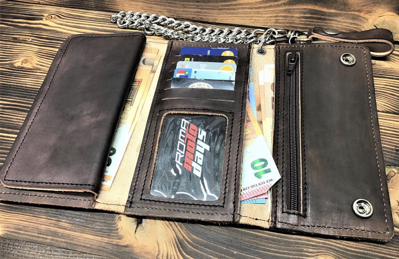 PORTAFOGLIO LINEA "PACH" UOMO BIKER WALLET-CRAZY CHOPPER-