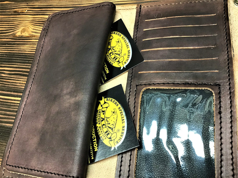 PORTAFOGLIO LINEA "PACH" UOMO BIKER WALLET-CRAZY CHOPPER-