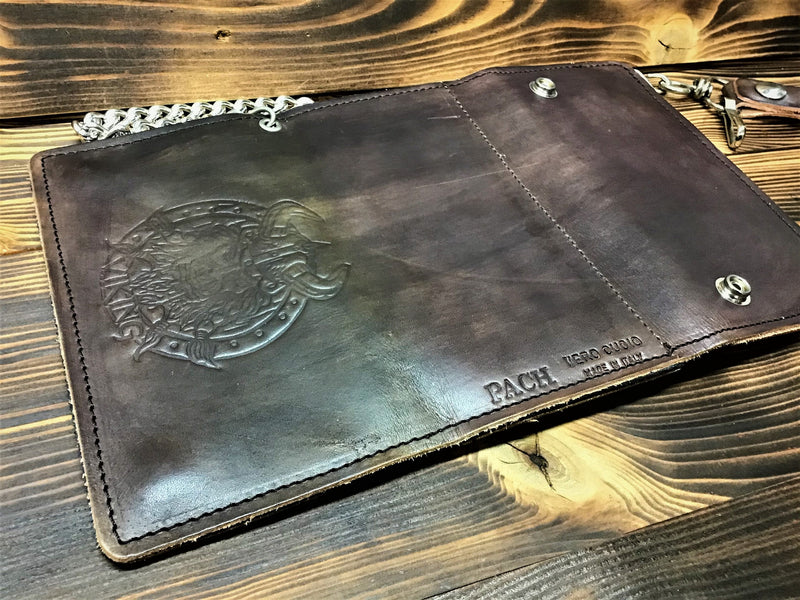 PORTAFOGLIO LINEA "PACH" UOMO BIKER WALLET-CRAZY CHOPPER-