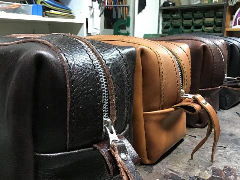 BEAUTY CASE LINEA "PACH" DA VIAGGIO IN PELLE