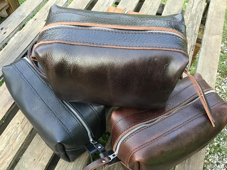 BEAUTY CASE LINEA "PACH" DA VIAGGIO IN PELLE