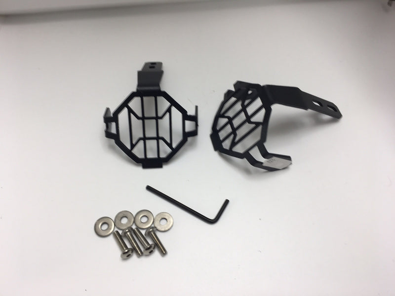 GRIGLIE DI PROTEZIONE FARETTI FARI MOTO LED BMW GS 1200 BENELLI TRK HONDA NC700X