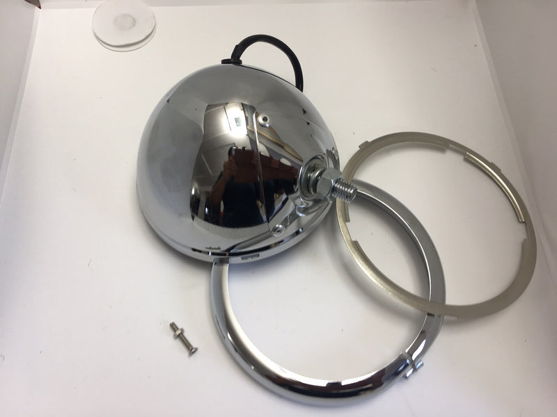 PORTAFARO IN METALLO PER MOTO - 5,6"- CROMATO