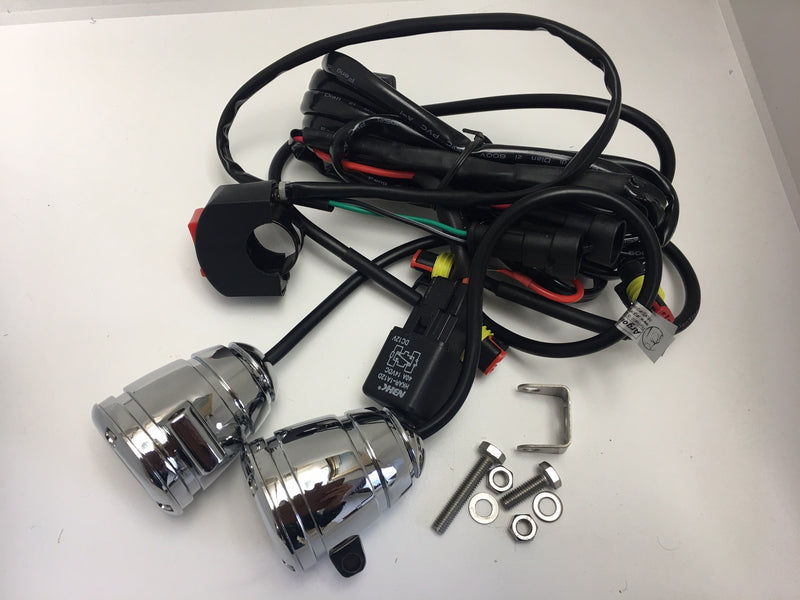 KIT 2 FARETTI AUSILIARI A LED 15 W -CROMATI - SUPER POTENTI