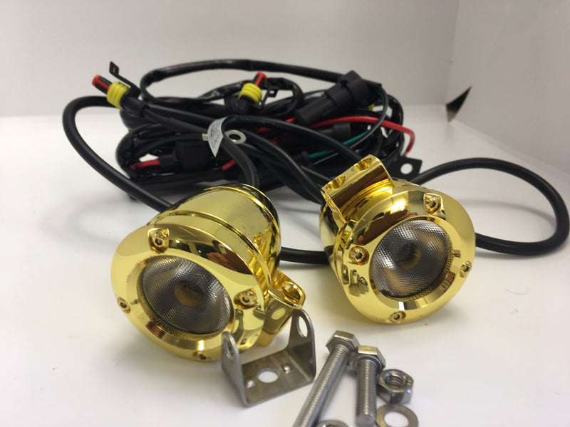 KIT 2 FARETTI AUSILIARI 15 W -GOLD - SUPER POTENTI