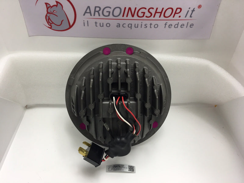 FARO LED CON OTTICA RIFLETTENTE CON DRL 7 POLLICI -CROMATO -