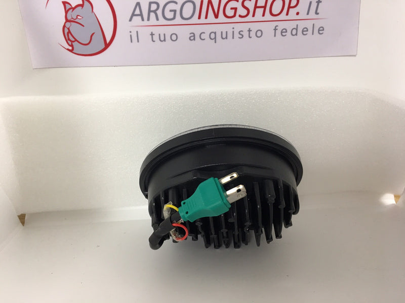 FARO LED 5.75" CON HALO -MOTORCYCLE CUSTOM NERO