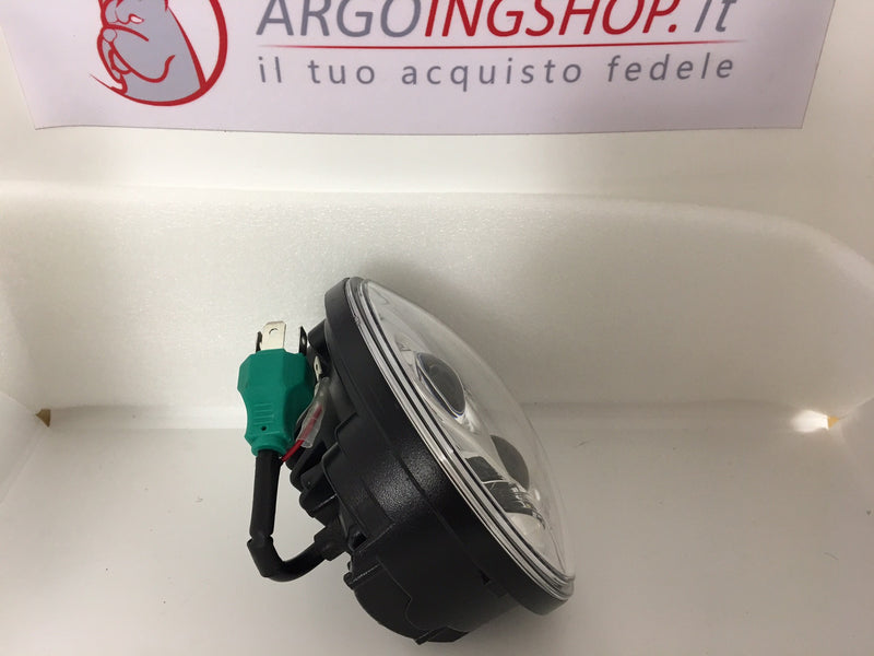 FARO LED  ANTERIORE 5,75" PER MOTOCICLETTA E AUTO con Halo - SFONDO CROMATO